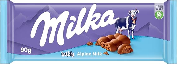 Milka Bubbly Alpine Milk Chocolate Bar 90 g