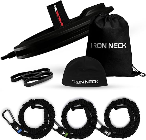 Iron Neck 3.0, Strength Kit Bundle, 360 Neck Trainer and Resistance Bands for Progressive Strength Training, Pain Relief, and Injury Prevention