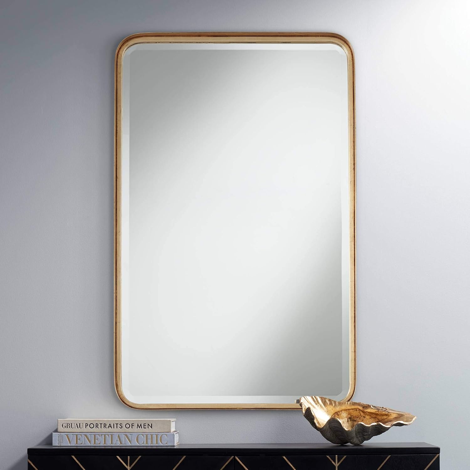 Uttermost Andi Gold 24 x 38 14 Rounded Edge Mirror