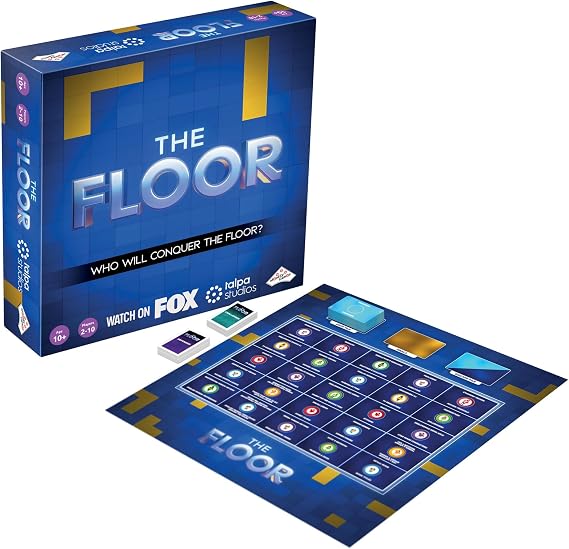 TOMY Games The Floor Board Game - Official Licensed Trivia Game | 2-10 Players, Based On The Hit TV Show, Fast-Paced Party And Family Game Night Activities, Strategic Trivia, Ages 10 Years+