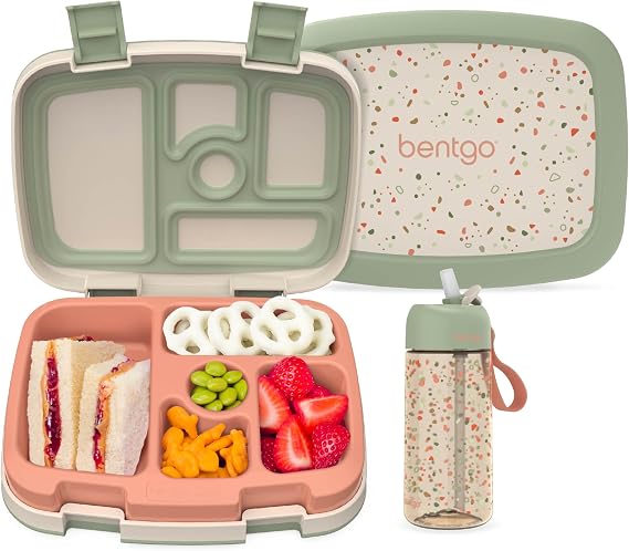 Bentgo Kids Prints Lunch Box Set With Water Bottle (Geo Speckle)
