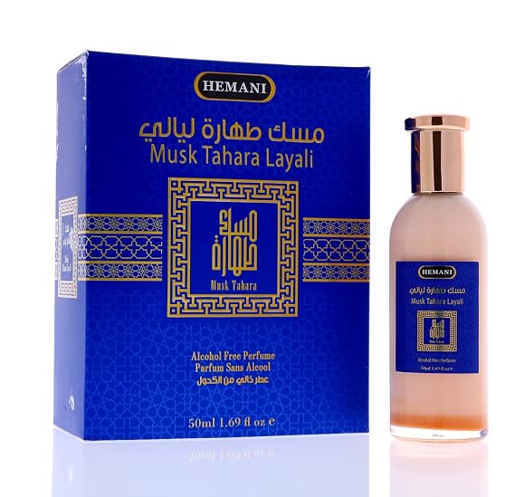 Hemani Fragrances Perfume Musk Tahara Layali - Unisex Oriental Perfume - For Him & Her 50mL (1.7 FL OZ) | Long-Lasting Scent | Natural Ingredients | Exotic Fragrance | Luxurious Aroma
