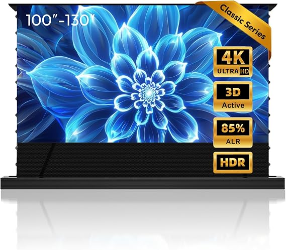 NothingProjector Motorized ALR Screen, 85% Ambient Light Rejecting, 120 inch, Floor Rising, 4K/8K UHD, Active 3D, Anti Daylight, Retractable Automatic for Standard/Long/Ultra Short Throw Projector