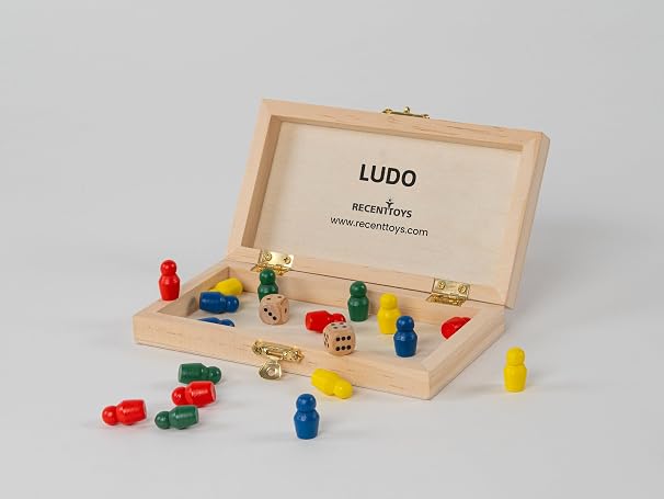 Recent Toys On-The-Go LudoTravelボードセット、ゲーム、旅行用ルドセット、折りたたみ式ポータブルストレージボード付き、子供/大人向けの伝統的な戦略ゲーム