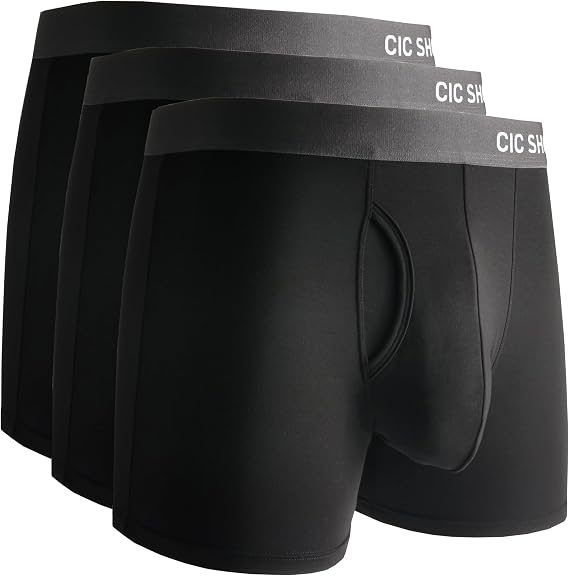 Men's 3-Pack Boxer Briefs | Large Pouch Separate Dual Pouch Ball Hammock Underwear