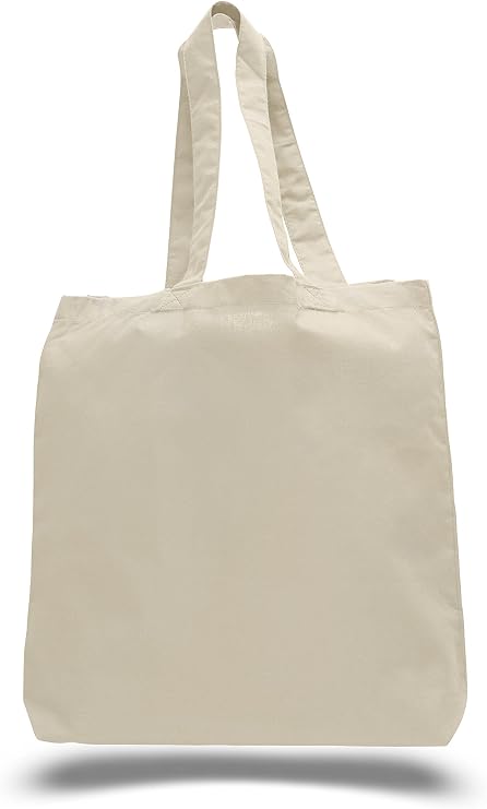 TBF Blank Bulk Canvas Tote Bags Wholesale, Natural Color Plain Bags for Decorating, Heat Transfer, Printing, DIY, Crafts 15x16x3
