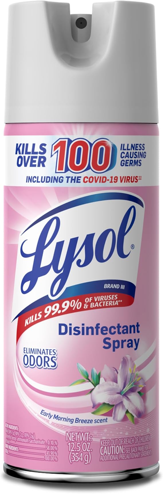 Lysol Disinfectant Spray, Sanitizer, Deodorizer, Morning Breeze, 12.5 oz