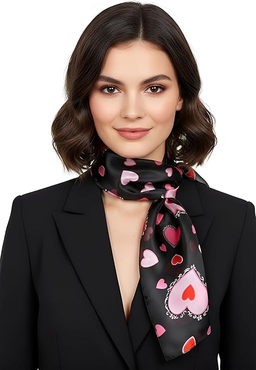 SERENITA Christmas Valentine Scarf for Women Holiday Gift Warm Long Unisex Scarf Fall Winter Lightweight Soft Sheer