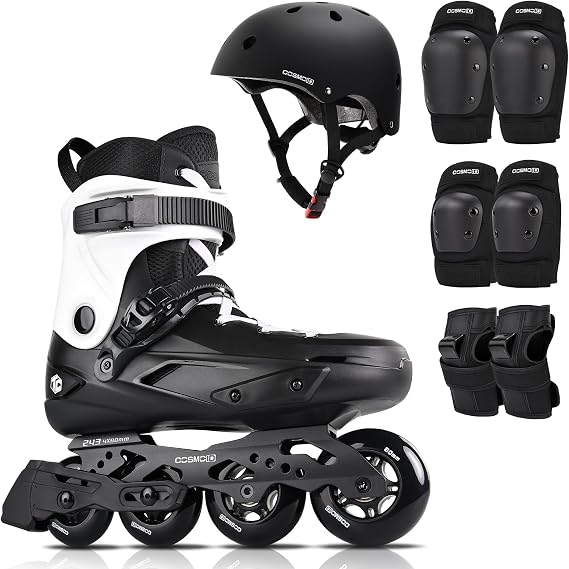 TC Inline Skates with Helmet & Protective Gear Adult & Teen Roller Skates Blades with Knee Pads, Elbow Pads & Wrist Guards, Multi-Sport Safety Set for Men & Women
