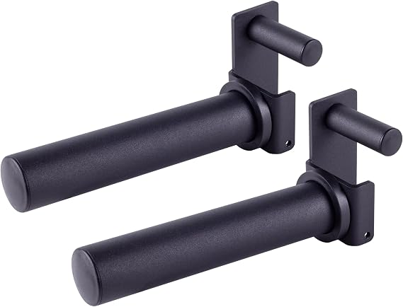 AmStaff Fitness Olympic Weight Plate Holder for Power & Squat Racks Fits 2x2, 2.33x2.33, 3x3 Inch Tubes, 1" Hole Storage Horns for Weight Plates on Power Rack Pair