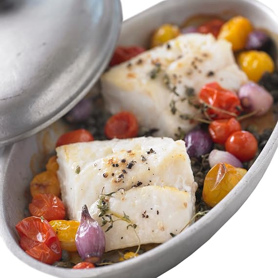 Vital Choice Msc Wild Alaskan Cod, Skinless Boneless Fillets, Sustainably Line-Caught, Flash-Frozen and Vacuum Packed, Lean White Fish, 4 Oz Portions (Pack of 6)