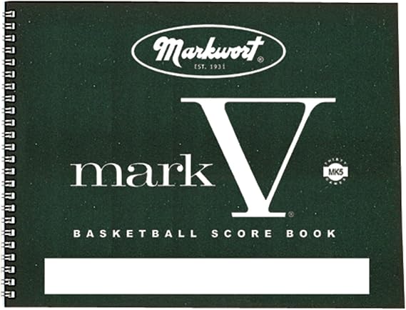 Markwort Mark V Basketball Scorebook 30 Games, Green (Pack of 1)