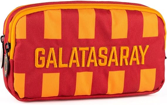 Galatasaray Sarı Kırmızı Nakışlı Okul Kalemliği/Kalem Çantası - Erkek Çocuk - İki Bölmeli - ME25542