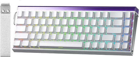 Aula Hero 68 He Manyetik Klavye Rapid Trigger Black King Switch 8000Hz RGB Neon TKL Hot Swap Oyuncu Klavyesi Beyaz