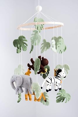 Jungle Animals Baby Mobile, Room Decor, Safari Theme Nursery, Wild Animals Decoration