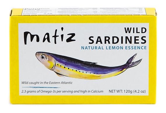 Matiz Sardines with Lemon Packed in Olive Oil (4.2oz/120g tin)