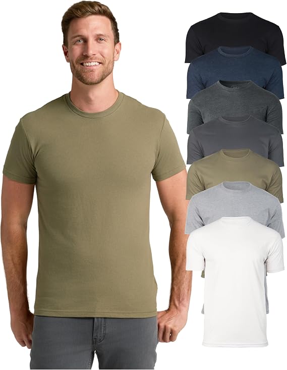 True Classic Men's T-Shirt – Short Sleeve Crew Neck T-Shirts for Men UK, Cotton Blend Men's T-Shirts, Novelty Tshirts Men UK