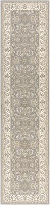 Gertmenian Indoor Traditional Area Rug - 2x8 Runner, Thick Pile, Durable, Non-Shedding, Ideal for Living Room, Dining Room, Bedroom, Entryway, Hall, Office - Croft, Gray, 26068
