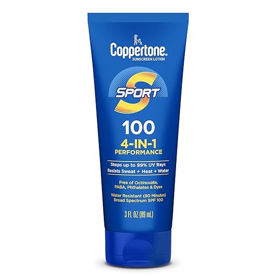 Coppertone SPORT Sunscreen Lotion Broad Spectrum SPF 100 (3 Fluid Ounce) (Packaging may vary)