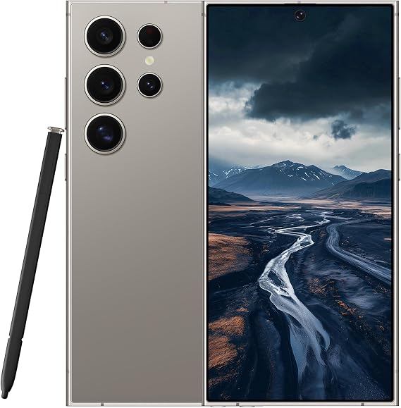C24 Ultra Unlocked Cell Phones Smartphone Android 13 Phones 8+256GB/6.8" HD Screen/Dual SIM/108MP+48MP Camera/6800 mAh/Built-in Pen (Titanium Grey)