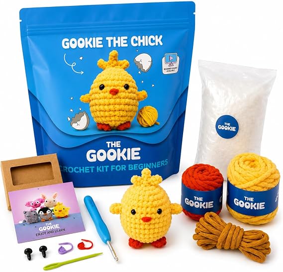 Chick Cheerleader Crochet Kit Knitting Set