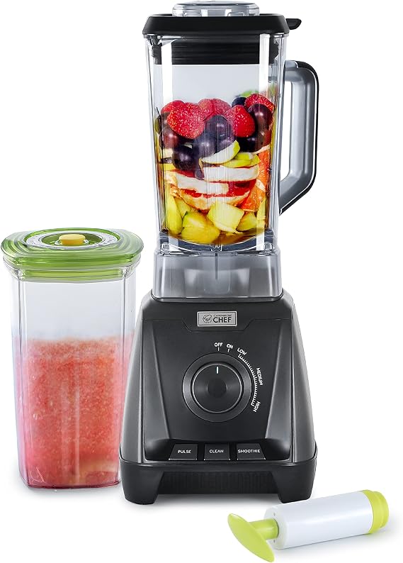 Commercial Chef High Power Blender, 1200W Mixer, 50.7-oz. Jar, CHB50MB