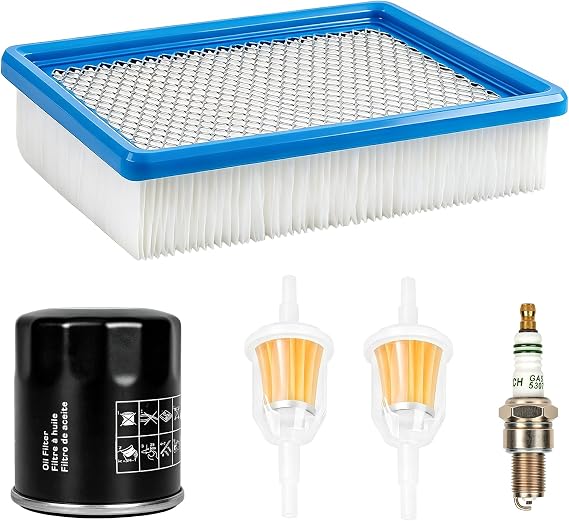 CLUBRALLY Golf Cart Tune Up Kit for Club Car DS 1992-Up Gas Carts with FE290 Engines, Air Filter 1015426, Oil Filter 1016467 41016467, Fuel Filter 1013684 1014522 102003201, Spark Plug