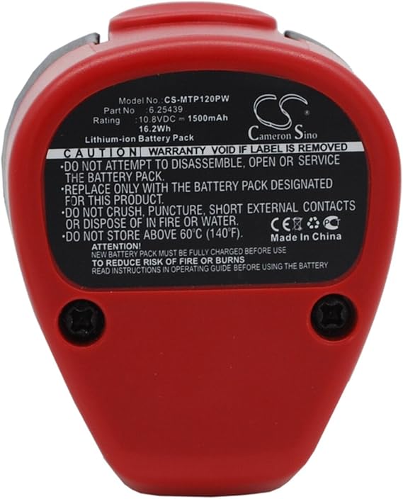 Replacement Battery Compatible for PowerMaxx 12 Pro PowerImpact 12 PowerMaxx BS PowerLED 12 PowerMaxx 12 Basic PowerMaxx 12 (1500mAh/10.8V), 6.25439 Battery