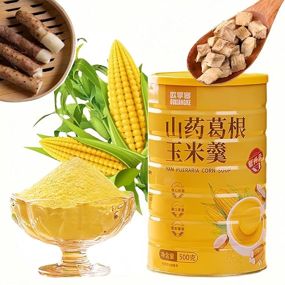 Ready-to-eat Sauce Corn Juice Convenience Food Chinese Canned Corn Soup Powder Dessert Snack Breakfast Gift Nutritious Breakfast Vegetable Soup (1 Can) Yam Corn Soup 500g/can