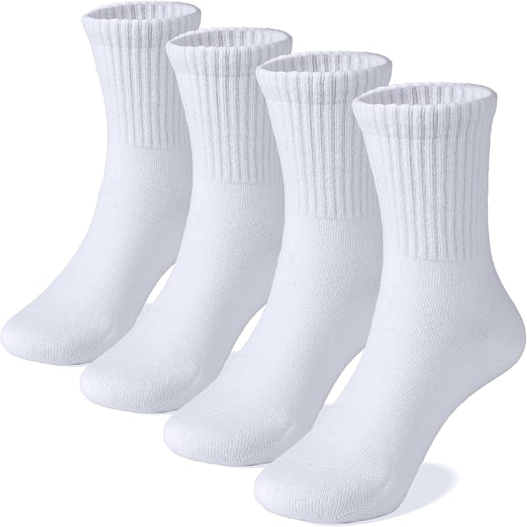 COTTON DAY Unisex School Kids Boys Girls Soft Combed Cotton Athletic Socks