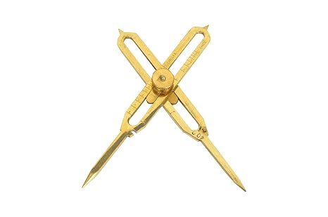 Brass Proportional Scale Divider Drawing Tool Professional 6 Long Full Brass
