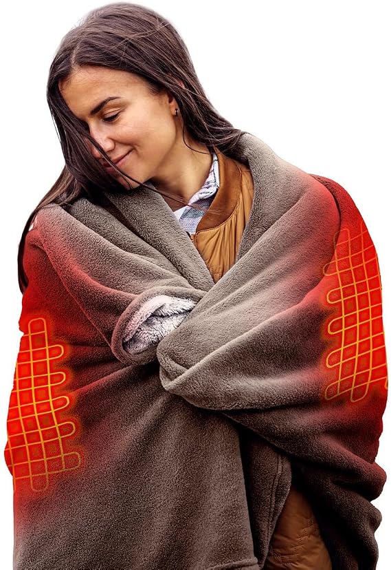 ActionHeat 7V Battery Heated Plush Throw Blanket