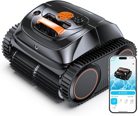 2026 Upgrade C1 Cordless Robotic Pool Vacuum, Wall & Waterline & Platform Clean for Inground & Above-Ground up to 1,630 Sq.ft, 170 Min Runtime, APP Control & Smart Route
