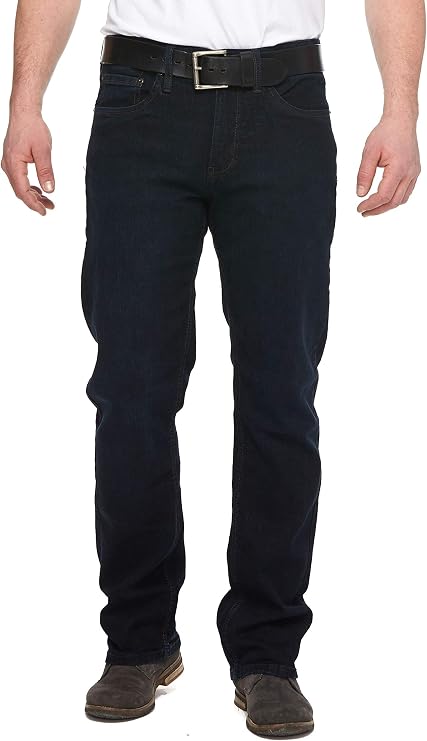 Urban Star Men's Relaxed Fit Straight Leg Jeans (Black) 30W x 30L