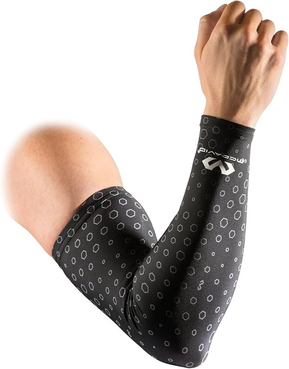 McDavid 6579 uCoolTM Compression Arm Sleeves Cooling Arm Compression Sleeves with 50+ UV Sun Protection for Running