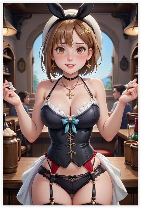 AI Japanese Anime, AI Sexy Beauties, Bikini Beauties, Long-haired Beauties, Stockings Beauties 8 Canvas Poster Wall Art Decor Print Picture Paintings for Living Room Bedroom Decoration Unframe: U