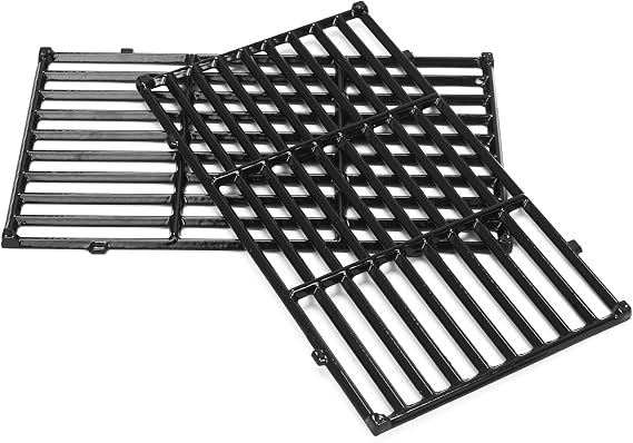 Uniflasy 7637 Grill Grates for Weber Spirit E210, Grill Replacement Parts for Spirit 200/Spirit II 200 GS4 E-210/E-220/S-210/S-220, Porcelain-Enameled Cast Iron, 17.5 Inch, 2-Pack