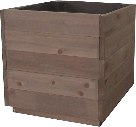 Zylina Indoor/Outdoor Trough Planter 18 X 18 X 18.3, for The Porch, Patio, Balcony, Deck or Garden