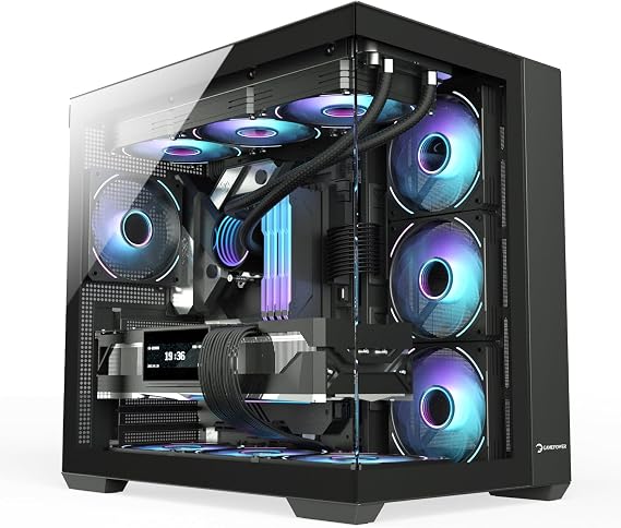 GamePower Warcry Prism 4xARGB Fan 850W 80+ Gold (ATX 3.1 - PCI 5.1) Temperli Cam ATX Gaming (Oyuncu) Kasa
