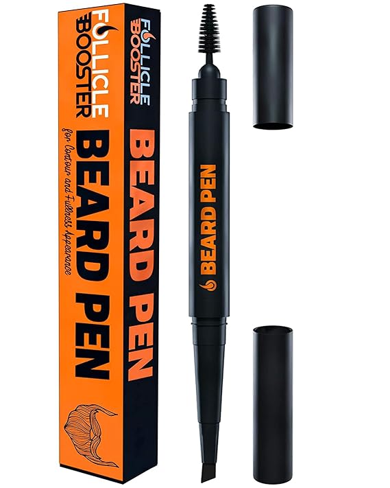 Beard Pen Filler for Men - Barber Styling Grooming Pencil - Deep Dark Brown