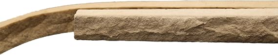 Chiseled Edge Concrete Countertop Edge Form Liner, 8'L (96") x 2" W x 2" D