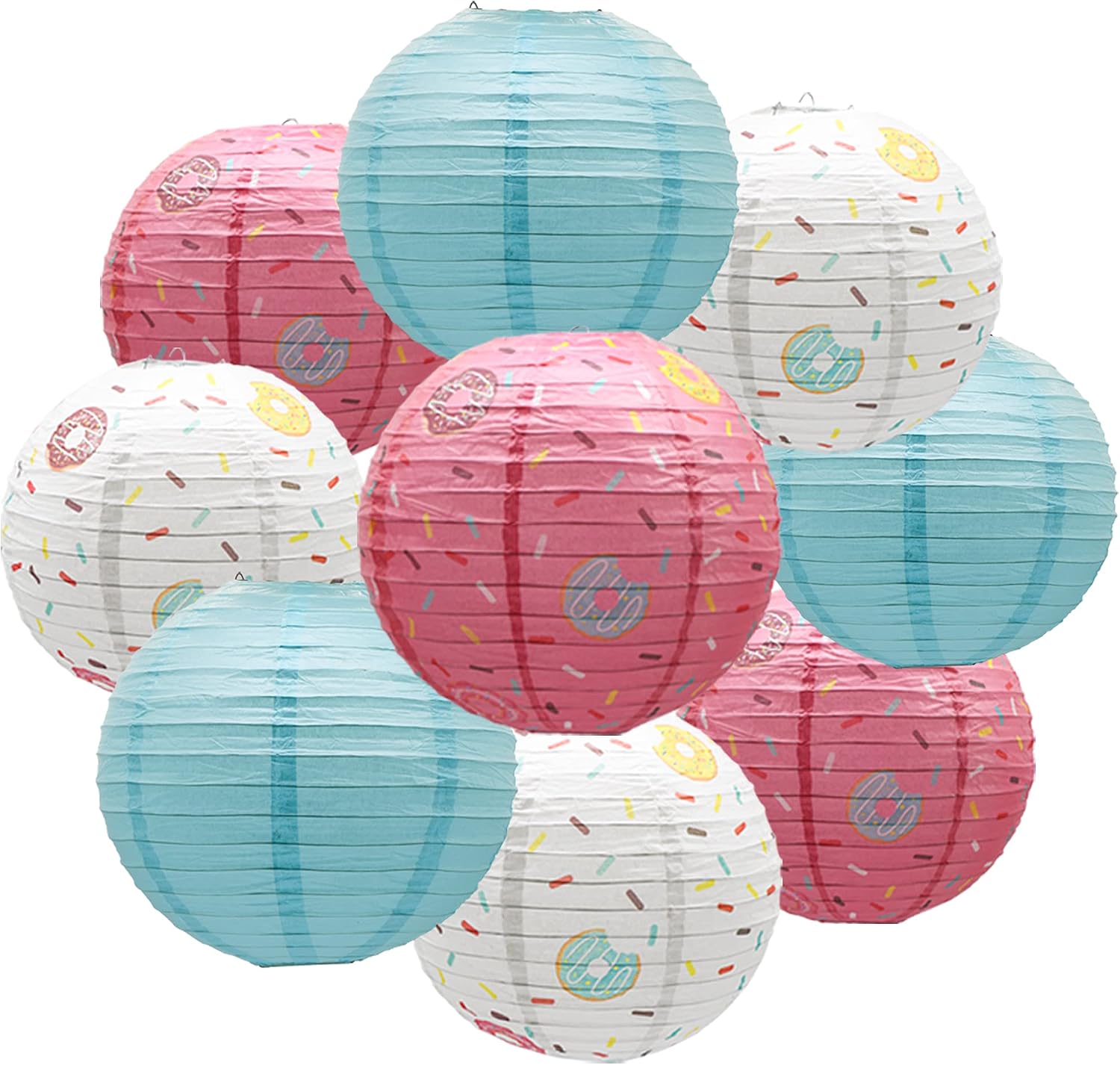 15pcs Paper Lanterns Black Gold Round Hanging Chinese Paper Lanterns 4" 6" 8" 10" 12" for Bachelorette Engagement Wedding Baby Bridal Ner Year Party Decorations