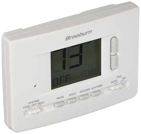 Braeburn 2020 Thermostat, Universal 7, 5-2 Day or Non-Programmable, 1H/1C