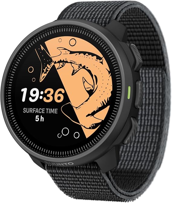 SUUNTO Nautic S Dive Watch Computer, AMOLED Touchscreen 80m Waterproof | Graphite, 60-hour Diving Time, Built-in GPS, Offline Maps, Wireless Gas Analysis, SUUNTO App, GPS, Weather Tools