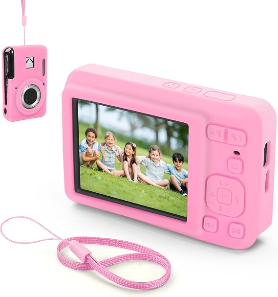 Silicone Camera Case Compatible with Kodak PIXPRO FZ55 Digital Camera, Lightweight Rubber Soft Silicone Cover (Pink)
