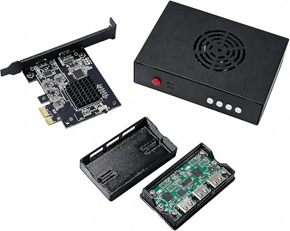75T FPGA DMA Bundle, 2K 144Hz DP Fuser & MAKCM V2 | Includes 75T FPGA PCIe card, 2K 144Hz DP fuser, MAKCM V2 board, setup USB drive and cables for hardware development.