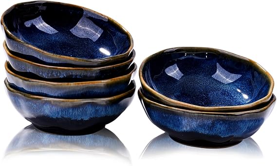 Ceramic Dipping Bowl Set of 6, 3.7" Porcelain Small Soy Sauce Dishes