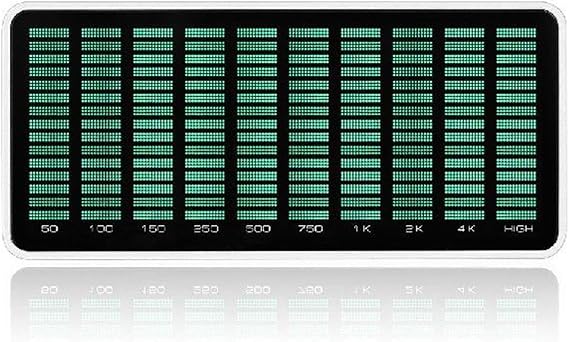 Audio Visualizer, Audio Spectrum Yzer, Music Voice Rhythm Spectrum Display, Frequency 50Hz-20kHz, Audio Setup, Custom Output Curve, for Car, Studio, Home Decor