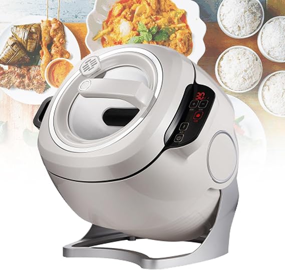 2000w Commercial Food Processor,multi-function Stir-Fry Machine with 360 Rotating and 3D All-Round Heating, One-Click Smart Start, 3 Speed Adjustable for Home Restaurant