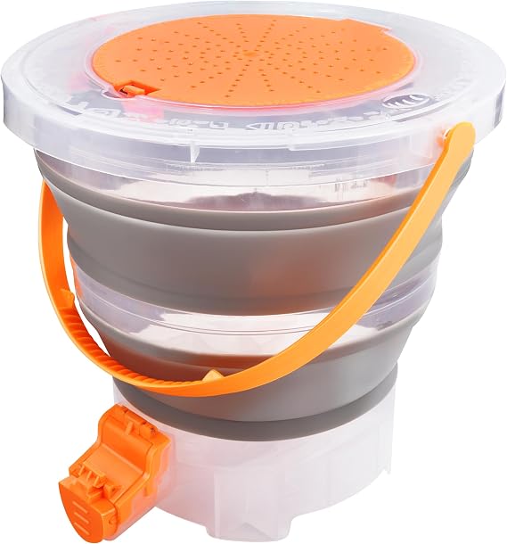 Gel Gun Blaster Bucket Tub, Compatible with Gel Splat Blaster, Portable & Collapsible Storage Tub
